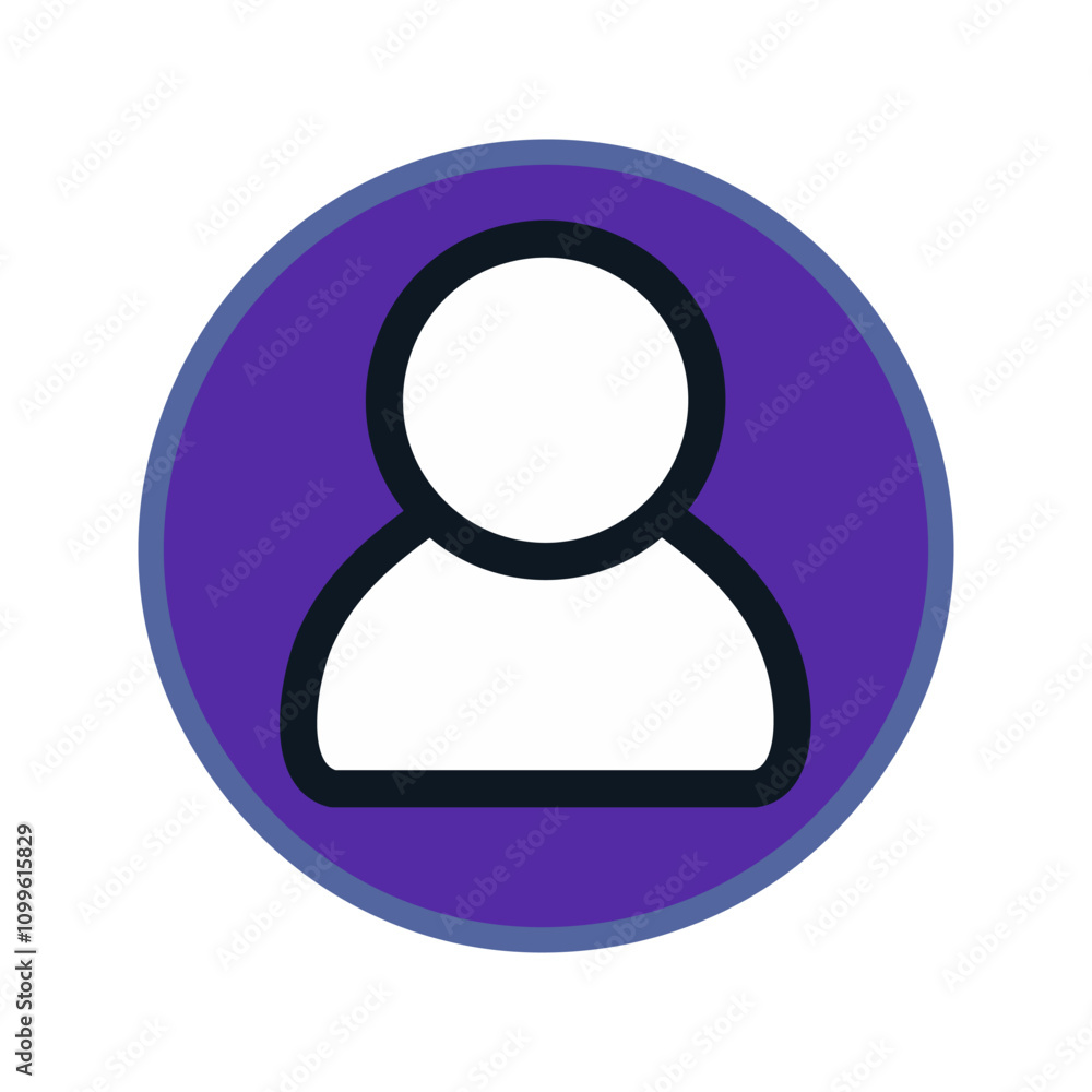 Poster user icon vector. flat design style