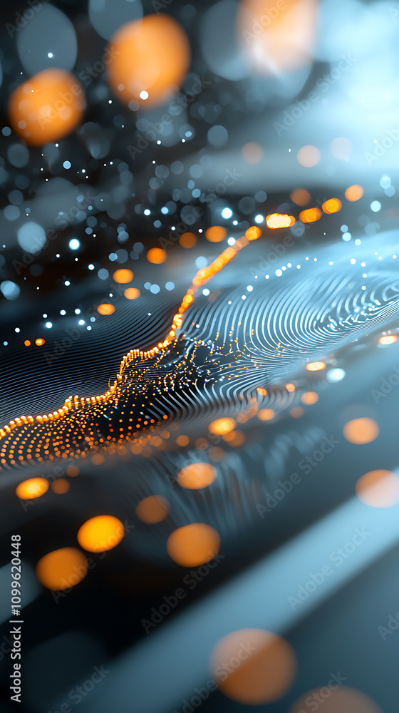 Poster dynamic action of aidriven sustainability dashboard visualization digital space holographic interfac