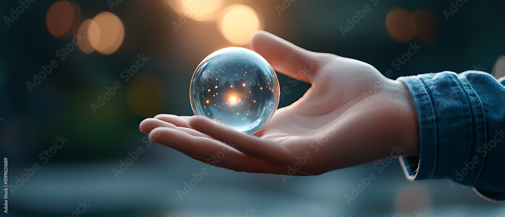 Aufkleber innovative hologram visualization of ai-powered material sourcing in a natural outdoor setting close