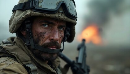 Fototapeta premium portrait of a soldier