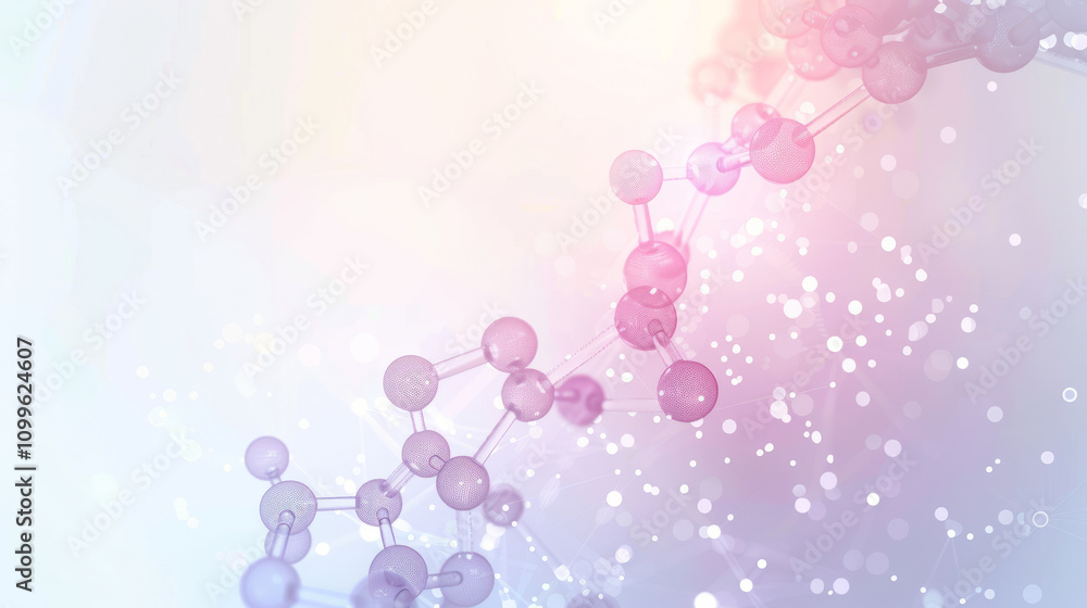 Poster abstract molecular structure background with sphere connections