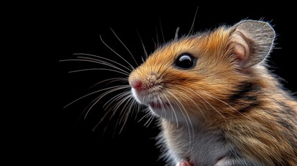 Obraz premium A Close Up Portrait Of A Small Brown Hamster