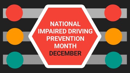 National Impaired Driving Prevention Month web banner design illustration 