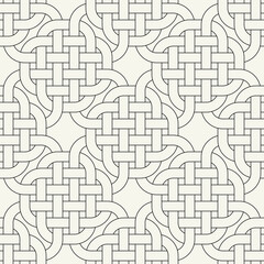 Obraz premium Celtic seamless pattern. Abstract graphic wallpaper. Vector tileable illustration. Interlaced geometric ornament.