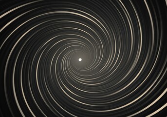 Fototapeta premium Abstract black and white swirling spiral with radiant center