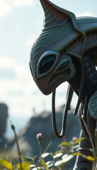 Macro Photography of Small Alien Creature in Alien World