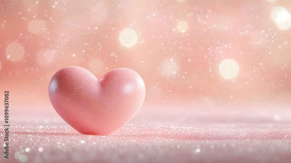Poster a soft gradient of red and blush pink, with a heart-shaped space in the center for a product display