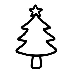 christmas tree icon illustration