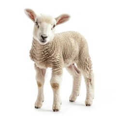Obraz premium White Barbados sheep lamb symbolizes equality and conformity.