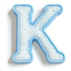 Fototapeta premium A bubbly blue letter 