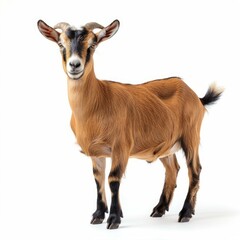 Obraz premium Goat standing up isolated on a white background Goat standing up isolated on a white background