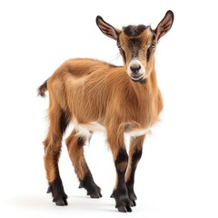 Obraz premium Goat standing up isolated on a white background Goat standing up isolated on a white background