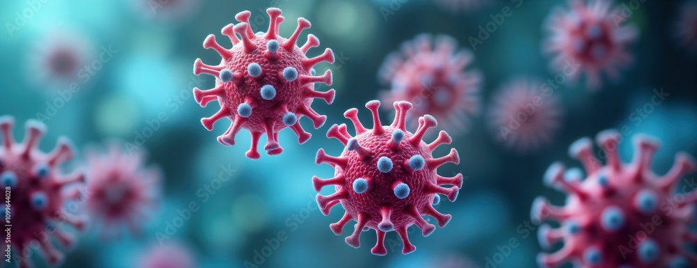 Aufkleber microscopic virus visuals show viral structures in vibrant detail. study of infectious particles sho