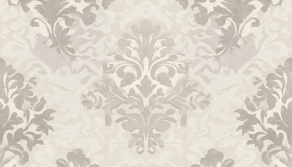 Minimalist Damask with Grey and White