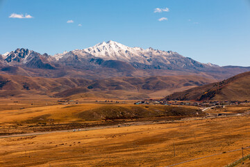 Scenery of Yala Snow Mountain in Kangding, Garze Tibetan Autonomous Prefecture, Sichuan Province,...