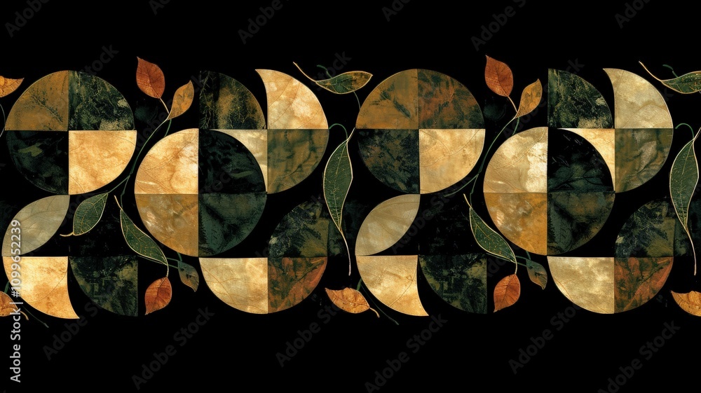 Poster dynamic abstract art design featuring nature-inspired patterns modern gallery digital artwork contem