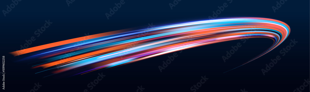 Poster isometric ai chipset on a printed circuit board, showcasing futuristic technology with light trail w