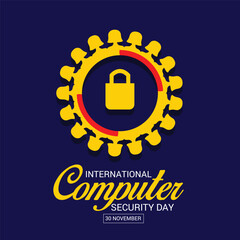 Vector illustration of a Background for International Computer Security Day.