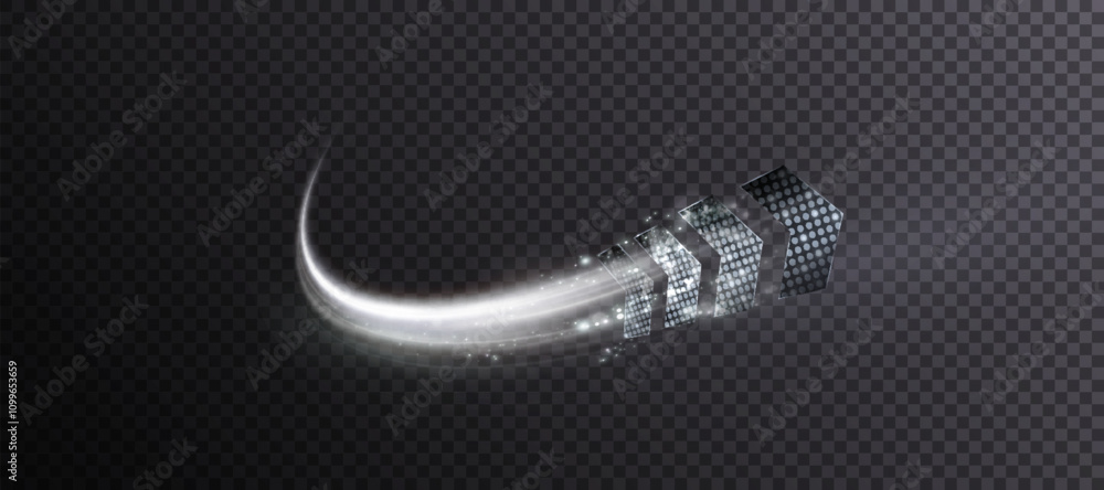 Fototapete Abstract speed of light arrow movement. Concept for technology and interfaces. vector illustration