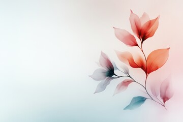 Fototapeta premium spring watercolor art, soft watercolor blends float gently across the canvas, evoking the springtime awakening of flowers with ample room for text