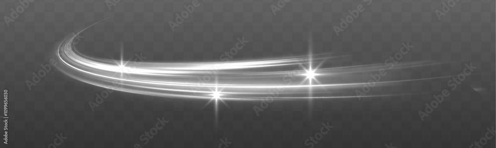 Poster White blur light lines in wave and speed motion, glowing trace of dynamic energy and flowing curves.