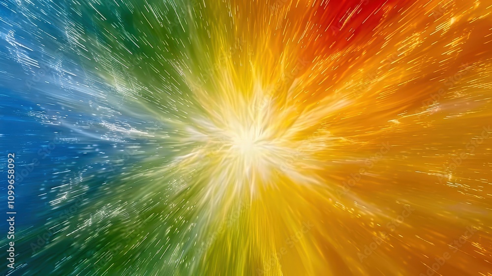 Poster vibrant energy explosion abstract art digital creation colorful background dynamic perspective creat