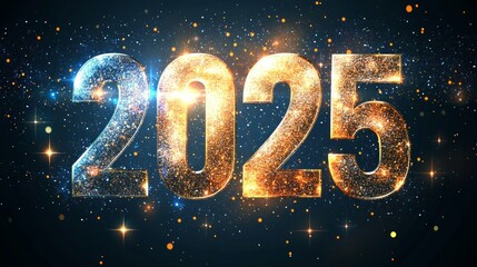 2025 Sparkling New Year Graphic Design