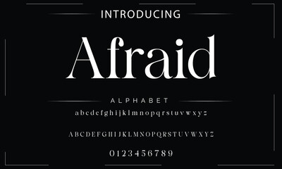 Elegant Font Uppercase Lowercase and Number. Classic Lettering Minimal Fashion Designs. Typography modern serif fonts regular decorative vintage concept. 