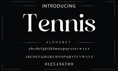 Elegant Font Uppercase Lowercase and Number. Classic Lettering Minimal Fashion Designs. Typography modern serif fonts regular decorative vintage concept. 