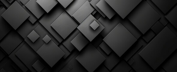 Naklejka premium Abstract Black Square Pattern Background Design