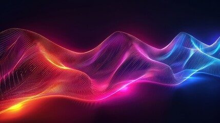 Fototapeta premium Abstract Colorful Waves of Light and Particles
