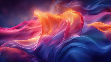 Obraz premium Abstract Colorful Swirling Fabric Design Art