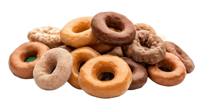 PNG Assorted ring-shaped cookies