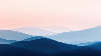 A serene abstract landscape of flowing, color-shifted gradients blending into one another, Representing the smooth integration of diverse cultures and ideas