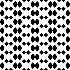 Seamless pattern with geometric motifs in black and white