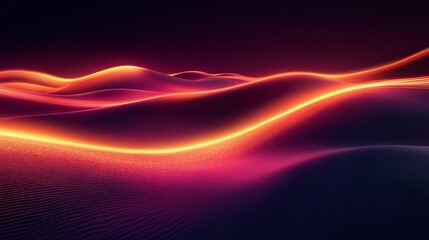 Obraz premium Abstract Glowing Waves with Red and Orange Colors