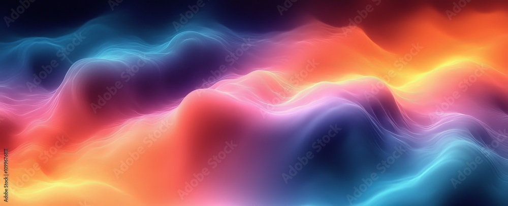 Poster the design of the header is black purple pink abstract grainy poster background vibrant color wave d