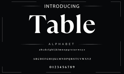 Elegant Font Uppercase Lowercase and Number. wedding font, Classic Lettering Minimal Fashion Designs. Typography modern serif fonts regular decorative vintage concept. vector illustration