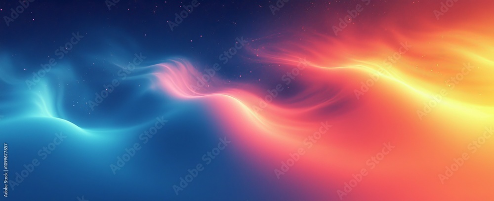 Poster banner website header design with abstract dynamic color flow wave black background grainy texture i