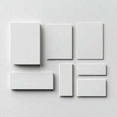 Minimalist branding mockup featuring blank business cards and stationery