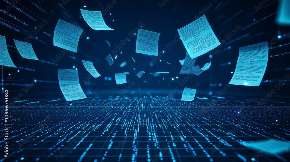 Poster A machine learning algorithm extracts data from unstructured documents using stock in document analysis