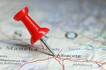 Albacete, Spain pin on map
