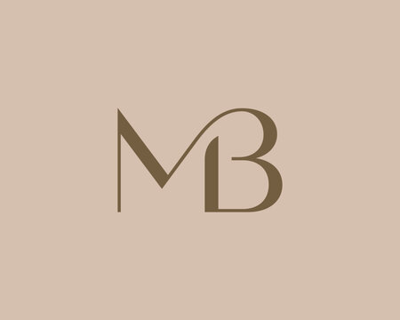 MB letter logo icon design. Classic style luxury initials monogram.