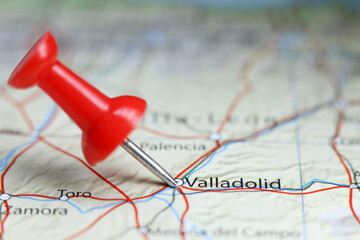 Valladolid, Spain pin on map