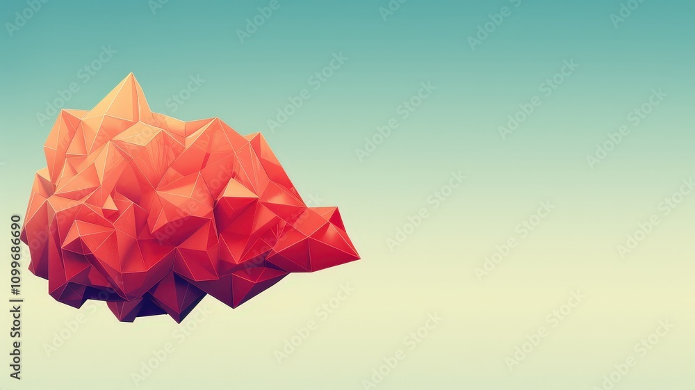 Poster abstract geometric shape digital art modern design visual aesthetics minimalist view creative concep