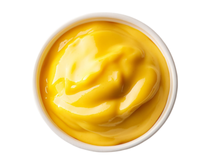 a bowl of yellow sauce