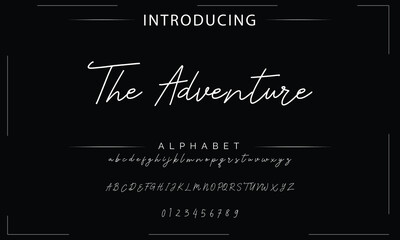 signature Font Calligraphy Logotype Script Brush Font Type Font lettering handwritten