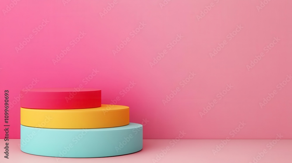 Poster market risks dashboard flat design side view analysis and protection theme 3d render triadic color s