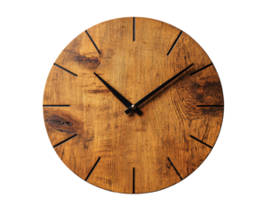 a clock with black hands