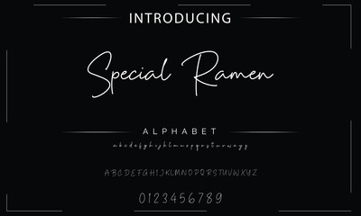 Obraz premium Signature Font Calligraphy Logotype Script Font Type Font lettering handwritten